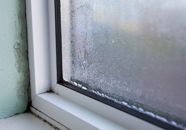 House Window With Damp And Condensation